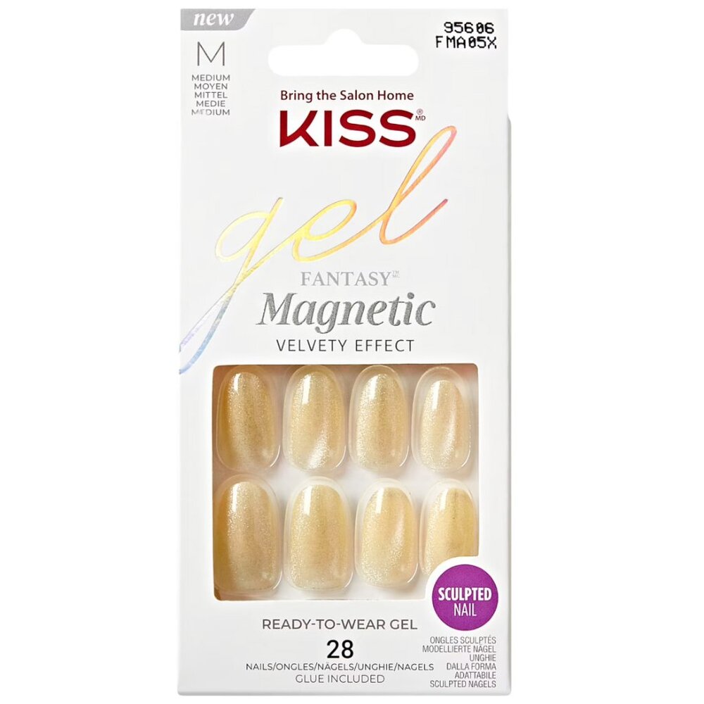 KISS Gel Fantasy Magnetic Medium Length Nails - SunChic